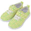 Traditional Patterns Hemp Pattern Green Kids  Velcro Strap Shoes View2