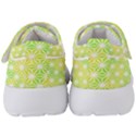 Traditional Patterns Hemp Pattern Green Kids  Velcro Strap Shoes View4