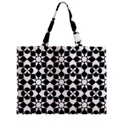 Mosaic Floral Repeat Pattern Zipper Mini Tote Bag by Pakrebo