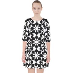 Mosaic Floral Repeat Pattern Pocket Dress by Pakrebo