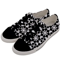 Mosaic Floral Repeat Pattern Men s Low Top Canvas Sneakers by Pakrebo