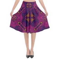 Backdrop Background Cloth Colorful Flared Midi Skirt by Pakrebo