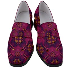 Backdrop Background Cloth Colorful Women s Chunky Heel Loafers