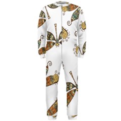 Pattern Dragonfly Background Onepiece Jumpsuit (men)  by Pakrebo