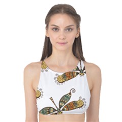 Pattern Dragonfly Background Tank Bikini Top by Pakrebo