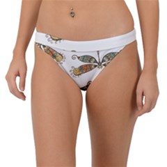 Pattern Dragonfly Background Band Bikini Bottom