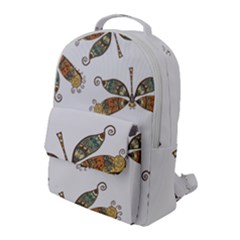 Pattern Dragonfly Background Flap Pocket Backpack (large) by Pakrebo