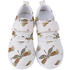 Pattern Dragonfly Background Women s Velcro Strap Shoes by Pakrebo