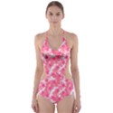 Phlox Spring April May Pink Cut-Out One Piece Swimsuit View1