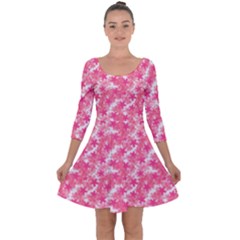 Phlox Spring April May Pink Quarter Sleeve Skater Dress