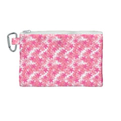 Phlox Spring April May Pink Canvas Cosmetic Bag (medium)