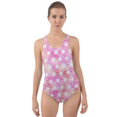 Traditional Patterns Hemp Pattern Cut-out Back One Piece Swimsuit by Pakrebo