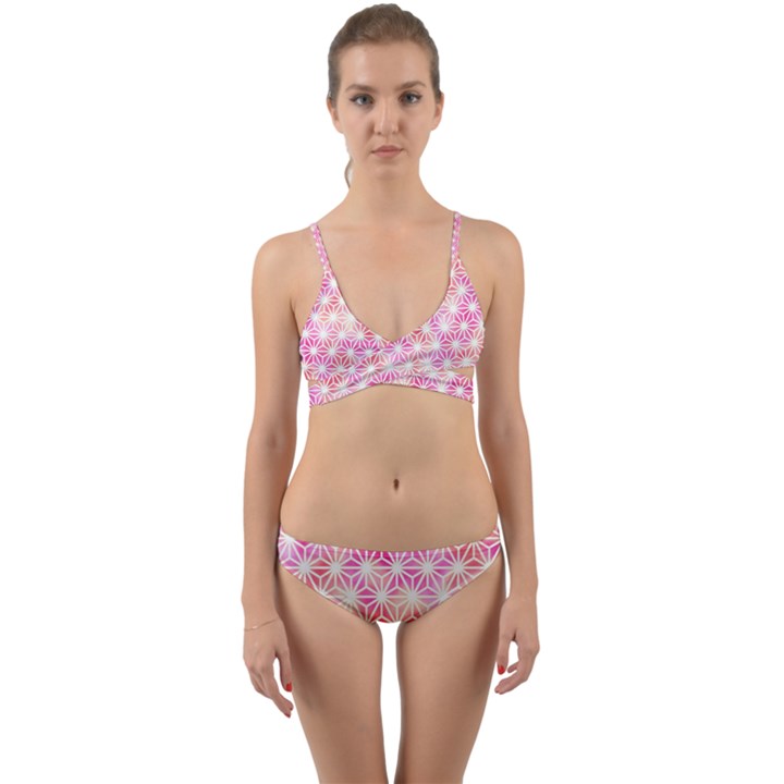 Traditional Patterns Hemp Pattern Wrap Around Bikini Set