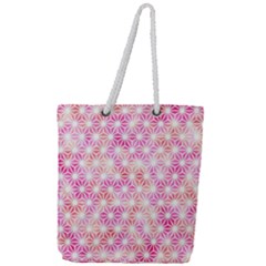 Traditional Patterns Hemp Pattern Full Print Rope Handle Tote (large)