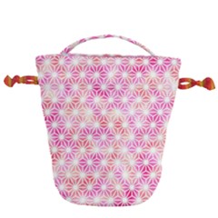 Traditional Patterns Hemp Pattern Drawstring Bucket Bag