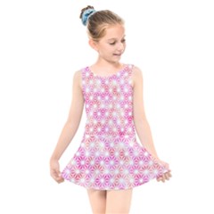 Traditional Patterns Hemp Pattern Kids  Skater Dress Swimsuit