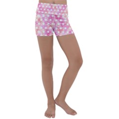 Traditional Patterns Hemp Pattern Kids  Lightweight Velour Yoga Shorts