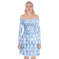 Traditional Patterns Hemp Pattern Off Shoulder Skater Dress by Pakrebo