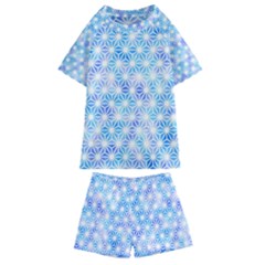 Traditional Patterns Hemp Pattern Kids  Swim Tee And Shorts Set