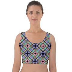 Pattern Wallpaper Background Velvet Crop Top