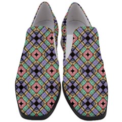 Pattern Wallpaper Background Slip On Heel Loafers