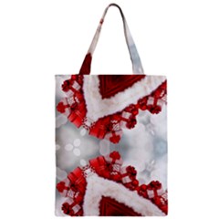 Christmas Background Tile Gifts Zipper Classic Tote Bag by Pakrebo