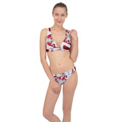 Christmas Background Tile Gifts Classic Banded Bikini Set  by Pakrebo