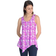 Maple Leaf Plant Seamless Pattern Pink Sleeveless Tunic by Pakrebo