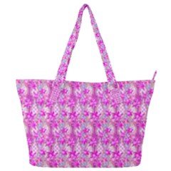 Maple Leaf Plant Seamless Pattern Pink Full Print Shoulder Bag by Pakrebo