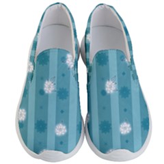 Gardenia Flowers White Blue Men s Lightweight Slip Ons by Pakrebo