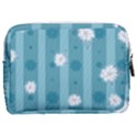 Gardenia Flowers White Blue Make Up Pouch (Medium) View2