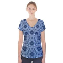 Pattern Patterns Seamless Design Short Sleeve Front Detail Top by Pakrebo