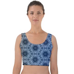 Pattern Patterns Seamless Design Velvet Crop Top