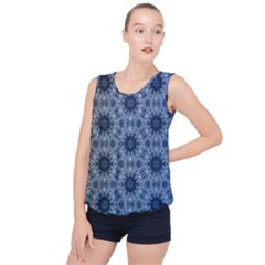 Pattern Patterns Seamless Design Bubble Hem Chiffon Tank Top