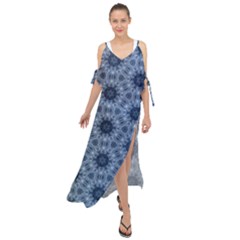 Pattern Patterns Seamless Design Maxi Chiffon Cover Up Dress