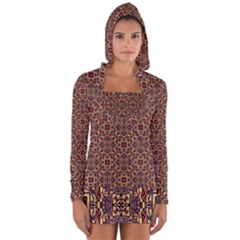 Pattern Decoration Art Ornate Long Sleeve Hooded T-shirt by Pakrebo