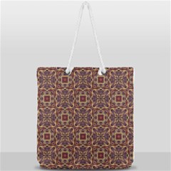 Pattern Decoration Art Ornate Full Print Rope Handle Tote (large)