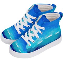 Blue Sky Artwork Drawing Painting Kids  Hi-top Skate Sneakers