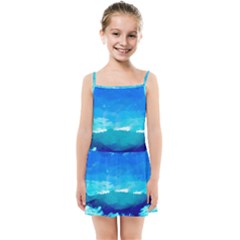 Blue Sky Artwork Drawing Painting Kids  Summer Sun Dress