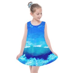 Blue Sky Artwork Drawing Painting Kids  Summer Dress