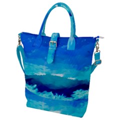 Blue Sky Artwork Drawing Painting Buckle Top Tote Bag