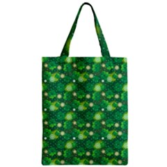 4 Leaf Clover Star Glitter Seamless Zipper Classic Tote Bag by Pakrebo