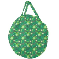 4 Leaf Clover Star Glitter Seamless Giant Round Zipper Tote by Pakrebo