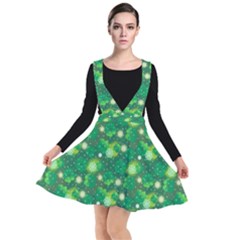 4 Leaf Clover Star Glitter Seamless Plunge Pinafore Dress