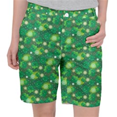 4 Leaf Clover Star Glitter Seamless Pocket Shorts