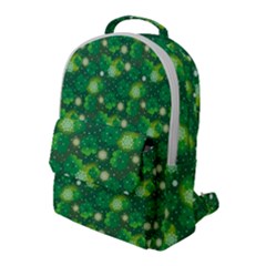 4 Leaf Clover Star Glitter Seamless Flap Pocket Backpack (large) by Pakrebo