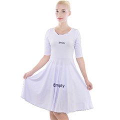 Mushroom Lifespin Quarter Sleeve A-line Dress