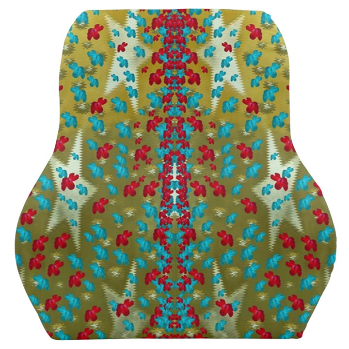 Raining Paradise Flowers In The Moon Light Night Car Seat Back Cushion 