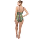 Raining Paradise Flowers In The Moon Light Night High Neck One Piece Swimsuit View2