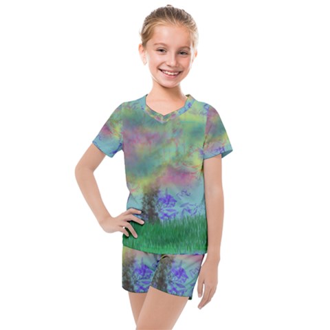 Paradise Kids  Mesh Tee And Shorts Set by PurpleDuckyDesigns